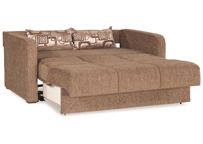 Ferra Fashion Brown Chenille Love Seat Sleeper,Ottomanson (Previously Casamode)